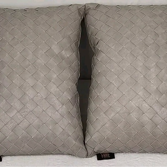 Two Frye Woven Textured Pillow in Gray - Picture 1 of 3